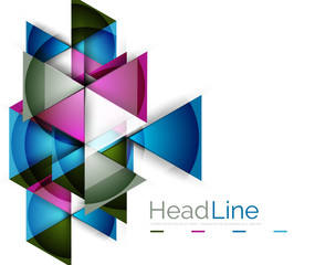 Fototapeta premium Glossy glass modern triangle layout