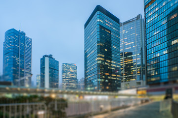 mdoern skyscrapers in central district of Hong Kong,china.