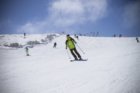 Skier at Borovets resort, Bulgaria