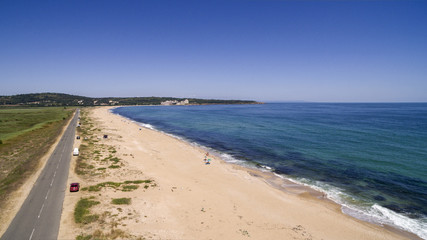 Aerial view of Dyuni beach, Black sea, Bulgaria
