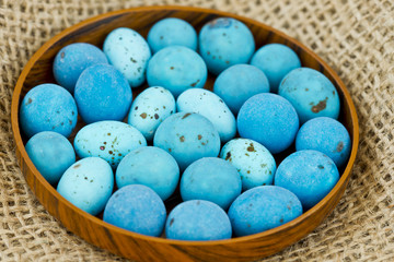 Blue speckled eggs