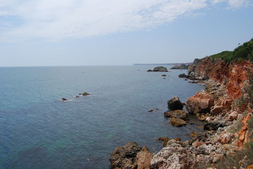 Rocky beach at Rousalka resort, Bulgaria