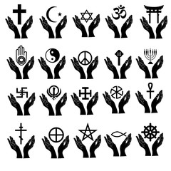 Символы мировой религии - obrazy, fototapety, plakaty
