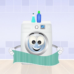 funny illustration of washing machine