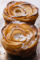 puff pastry with apple shaped roses