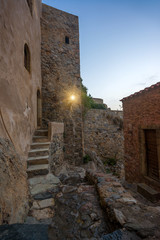 The beautiful Byzantine castle town of Monemvasia in Laconia at