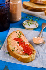 Mousse salmon and shrimp