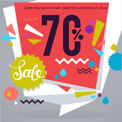 abstract sale, vector discount banner, flyer, card design templa