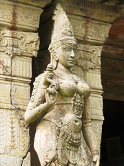Obraz premium Maine-et-Loire - Parc oriental de Maulévrier - Statue du Cambodge
