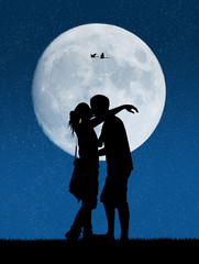 Lovers in the moonlight