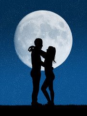 Lovers in the moonlight