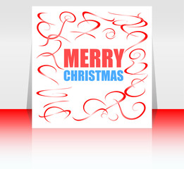 Merry Christmas greeting card - holidays lettering, Happy New Year design