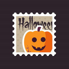 Halloween pumpkins stamp