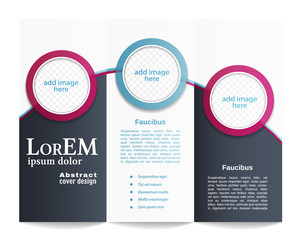 Tri-fold Brochure Template.Corporate business background or cover design can be use for publishing, print and presentation