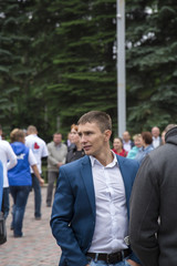 Businessman on the white background