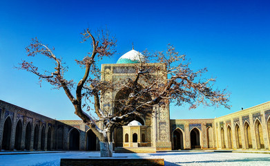 Mosque Kalyan courtyard as part of Po-i-Kalyan complex Bukhara, Uzbekistan
 - obrazy, fototapety, plakaty