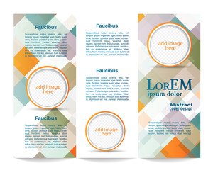 Tri-fold Brochure Template.Corporate business background or cover design can be use for publishing, print and presentation