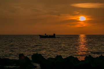 Fototapeta na wymiar Ionian sea at sunset