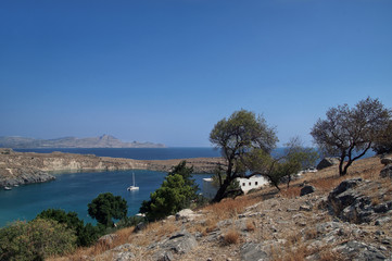Blick auf die Bucht von Lindos