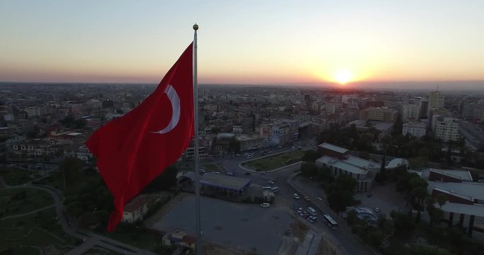 G&uuml;n batımı Adana bayrak camii seyhan