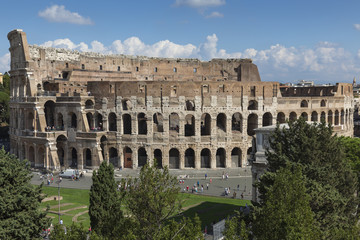 Fototapeta premium Kolosseum, Amphitheatrum Novum, Amphitheatrum Flavium, Colosseo,