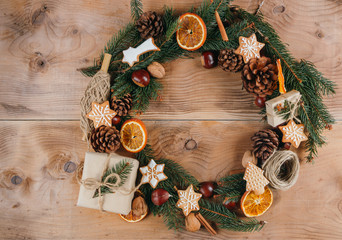 Homemade Christmas wreath