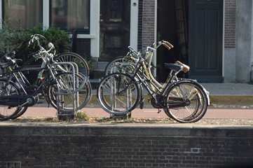 Fototapeta na wymiar Biking in Amsterdam