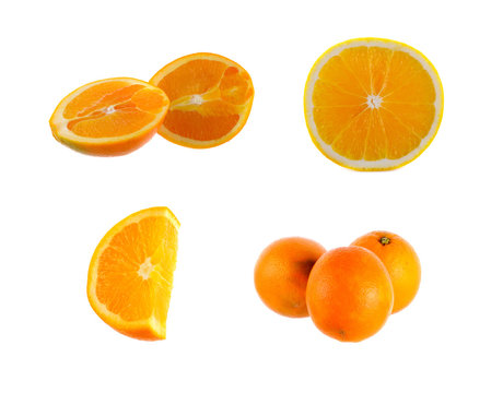 sweet ripe orange Isolated  on white background
