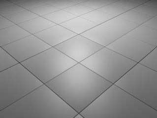 White Tiles floor texture industrial background. 3D illustration.