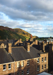 Arthur's Seat mountain hiking trail  Holyrood Park Edinburgh Sco