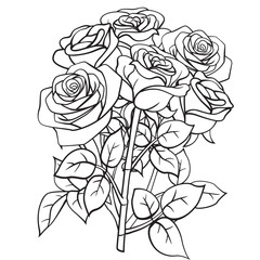 Rose cartoon style