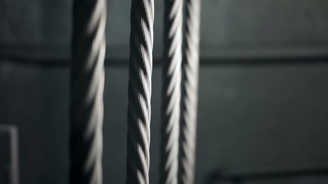 Elevator hoist metal ropes, four rope lifting system