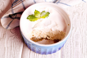 Portion of cream cheese pie