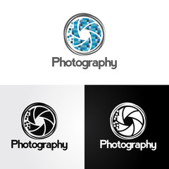 Symbol of camera shutter. template logo design