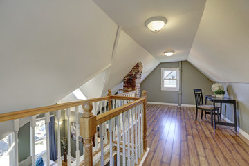 Attic room with small window.