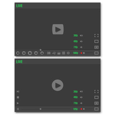 Video player, vector illustration.