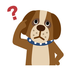 考える犬