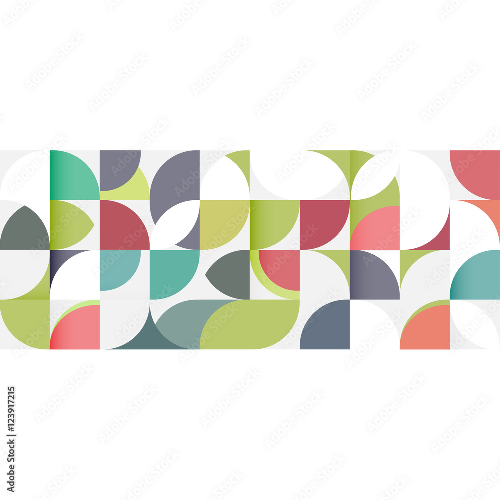 Poster abstract geometric pattern stripe with a variety of geometric. abstract flower pattern on white for 
