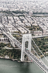 George Washington Bridge, New York City from the sky