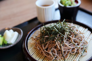 Soba noodles japanese food