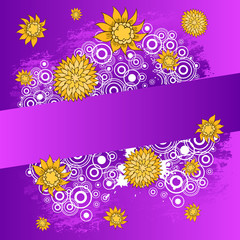 Fototapeta na wymiar Beautiful color floral design card. Vector illustration
