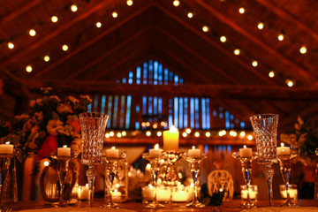 Fototapeta premium Warm picture of dinner table in old wooden storage