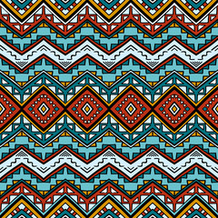 Materiał do szycia Aztec seamless pattern