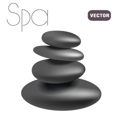spa stones stack logo sign. Good for spa, yoga center,wellness, beauty salon and medicine designs.