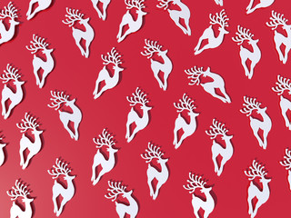 Christmas background with decorations.3D rendering.