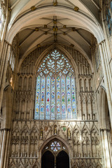 York Minster West Window Interior Heart Of York low angle B