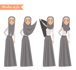 Muslim woman wears hijab