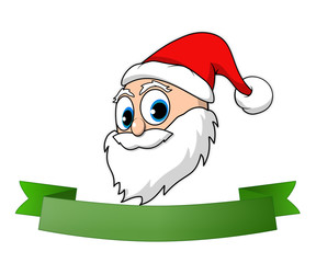 Comic Santa Banderole mit Textfreiraum