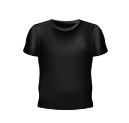 Vector of Black Blank t-shirt