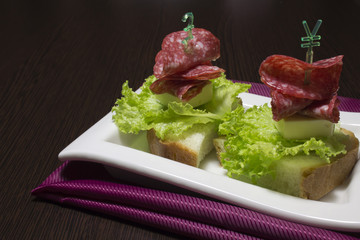 Sandwich with sausage 